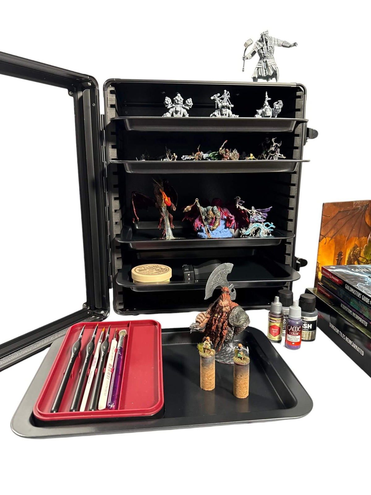 EVORETRO Miniatures Display Case with 5 Magnetic Trays-23