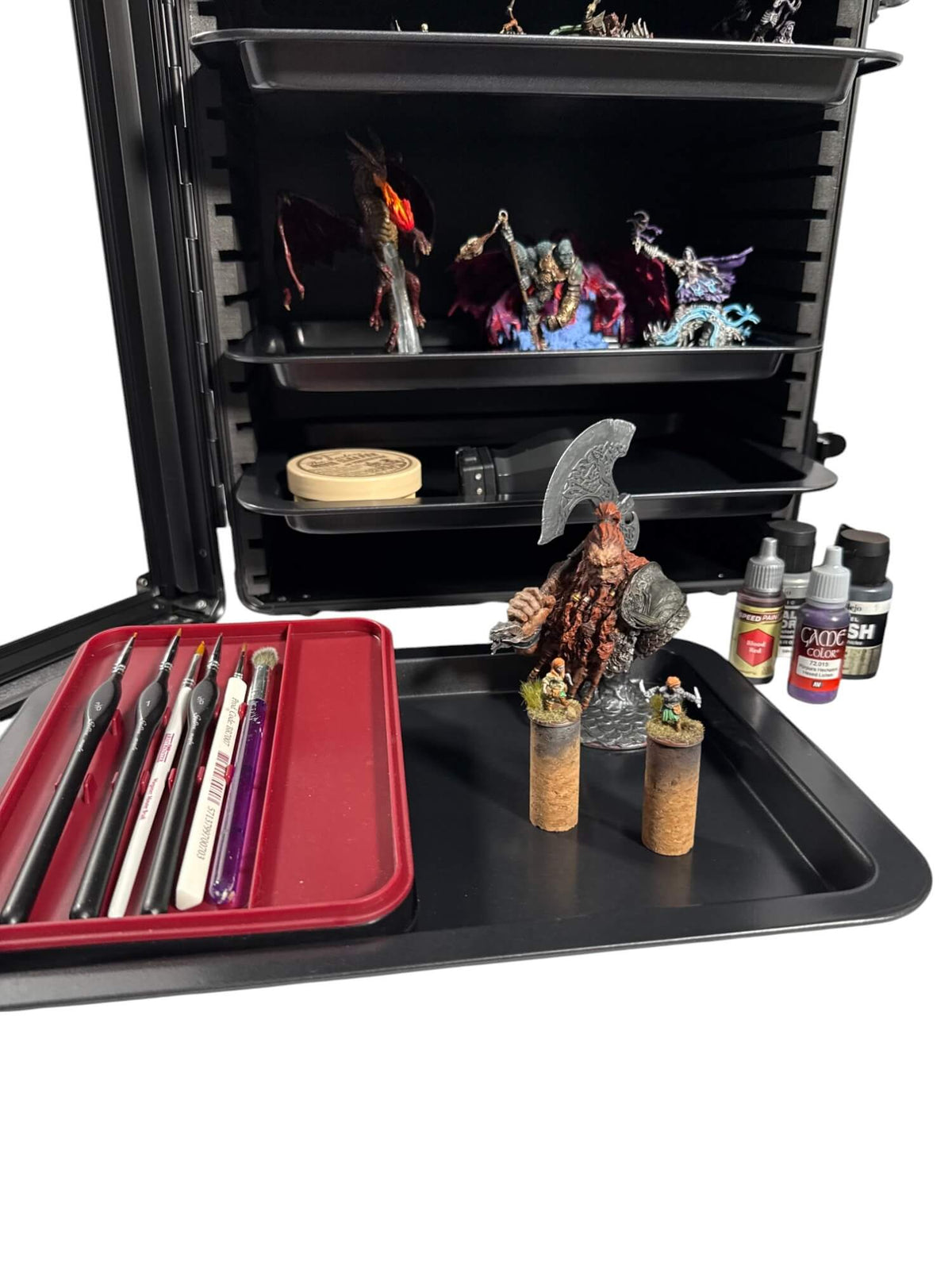EVORETRO Miniatures Display Case with 5 Magnetic Trays-24