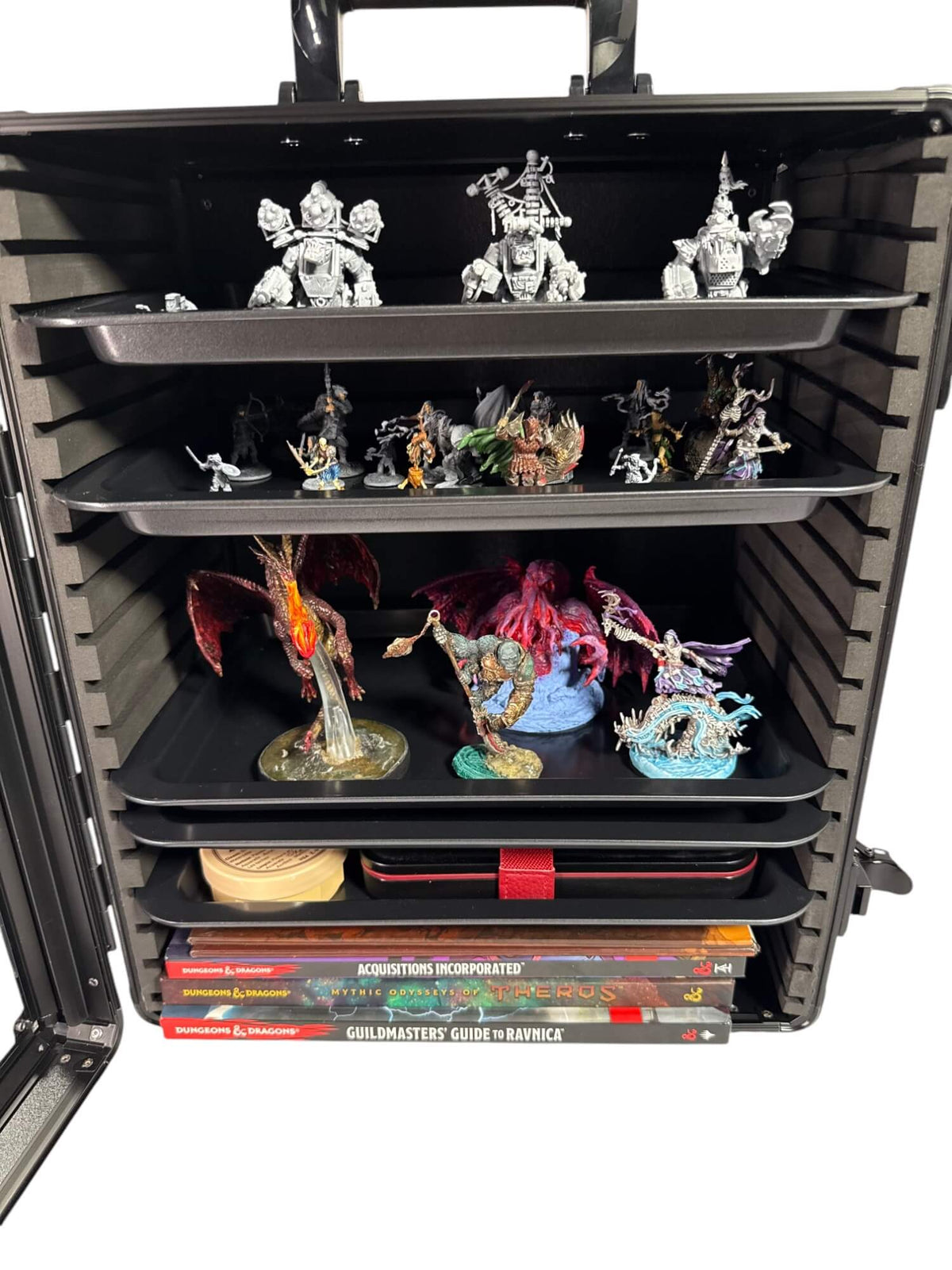 EVORETRO Miniatures Display Case with 5 Magnetic Trays