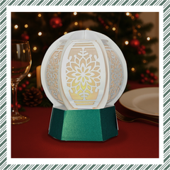 Lanterne en papier DIY CrafTreat - Boule à neige-5