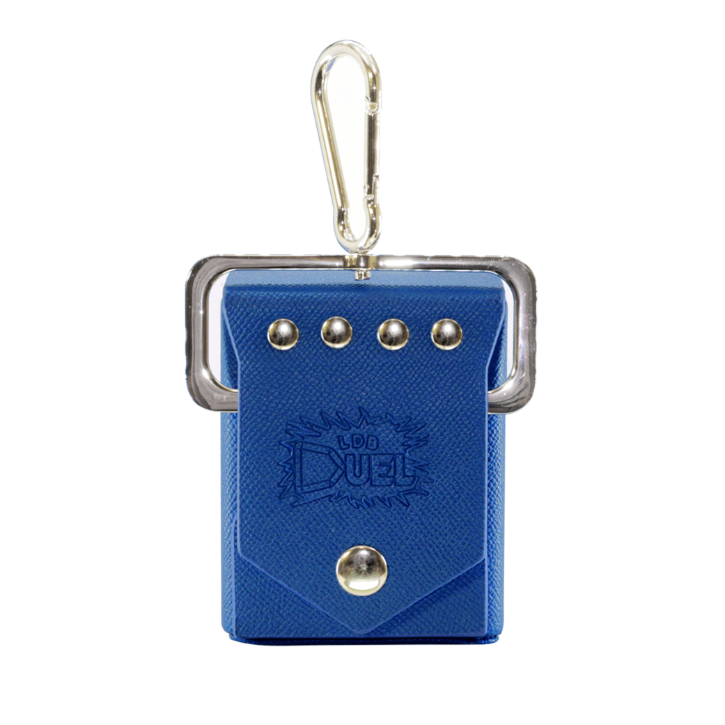 Blue - Hard Shell - Textured Leather - Deck Box - With Belt Loop-6