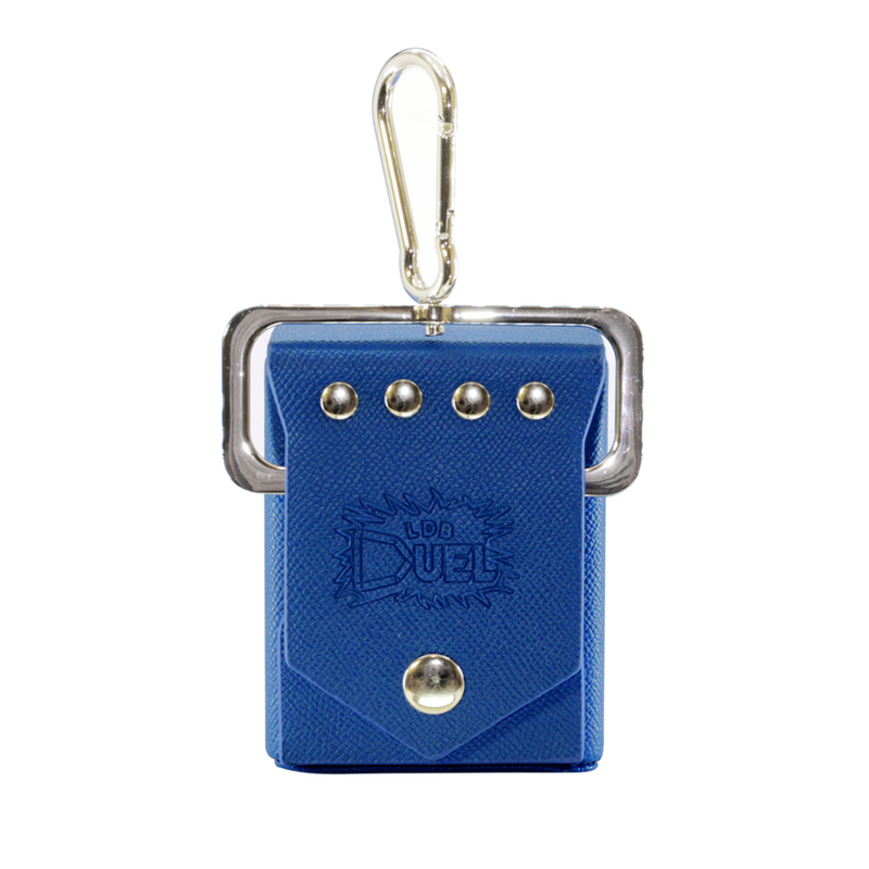 Blue - Hard Shell - Textured Leather - Deck Box - With Belt Loop-6
