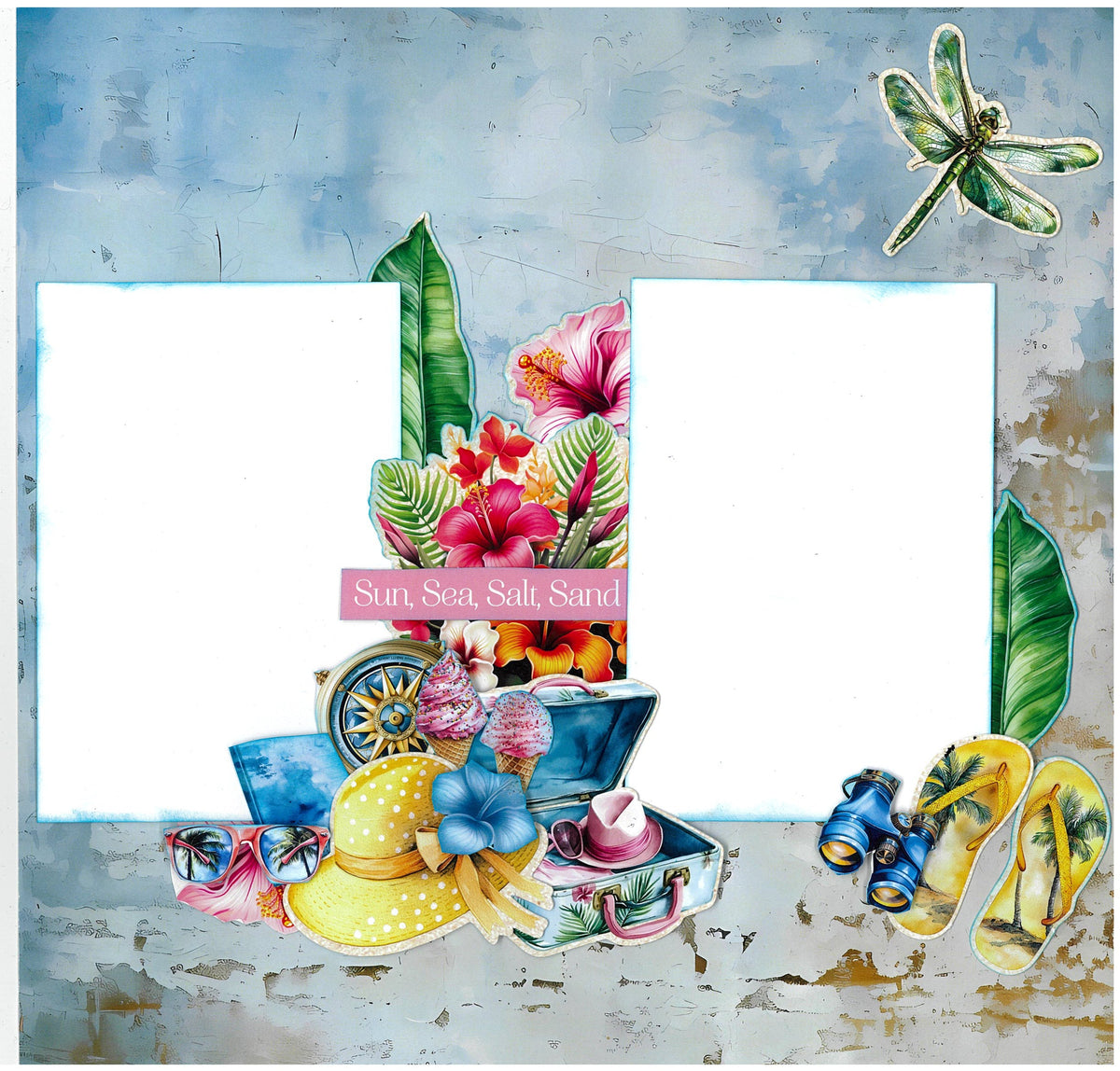 3Quarter Designs Tropic Excursion 12x12 Design Paper & Diecuts Set-11