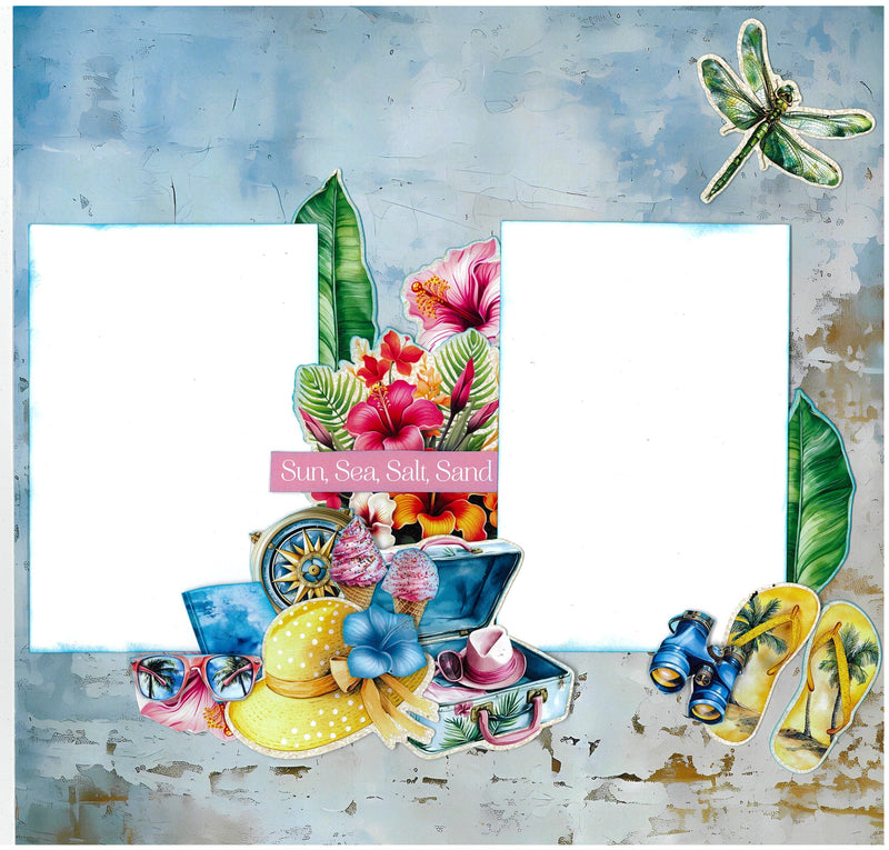 3Quarter Designs Tropic Excursion 12x12 Design Paper & Diecuts Set-11