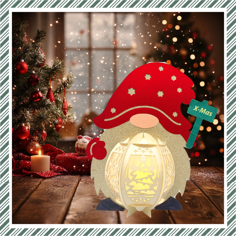 CrafTreat Lanternes en papier à monter soi-même - Gnome-4