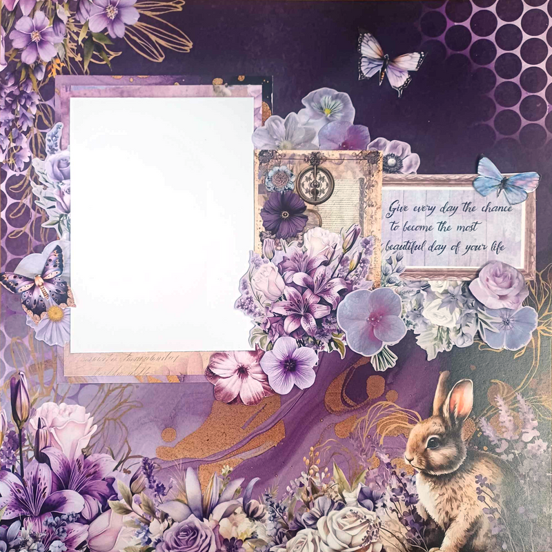 3Quarter Designs Lilac Euphoria 12x12 Design Paper & Diecuts Set-12
