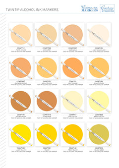 Twin Tip Alcohol Ink Marker - Yellows & Beiges-22