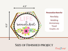 Craftreat Scrapbook Blank Quick Folio - Hexagon Fold Out-5