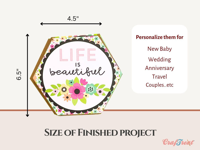 Craftreat Scrapbook Blank Quick Folio - Hexagon Fold Out-5