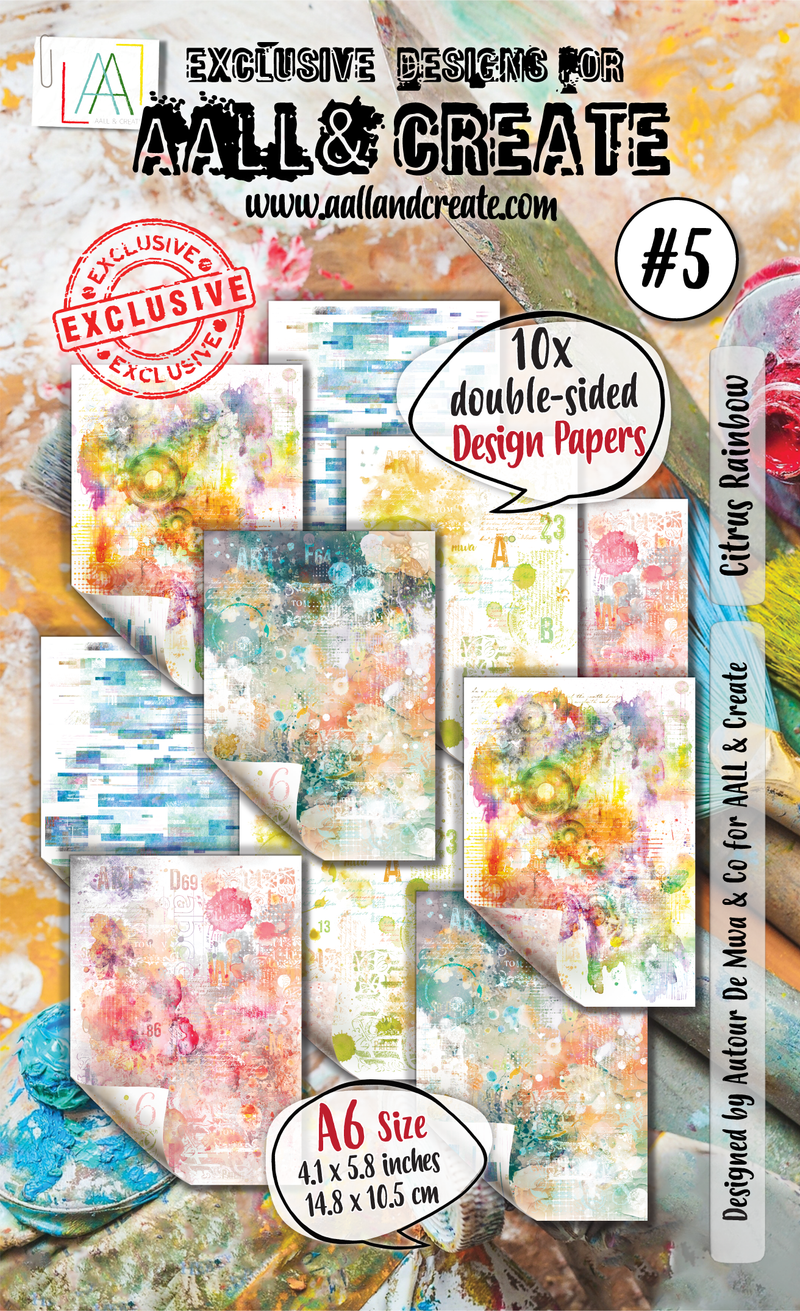 AALL and Create - Papel de diseño A6 - Citrus Rainbow-1
