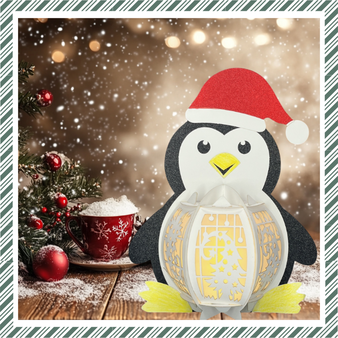 Lanternes en papier à faire soi-même CrafTreat - Pingouin-4