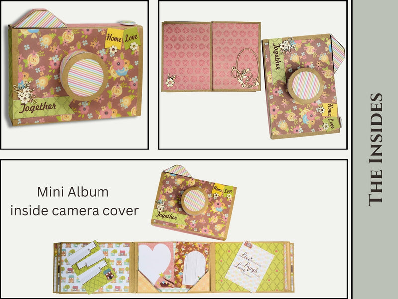 CrafTreat Scrapbook Blanks - Matchbox Camera - Black & Kraft Color-5