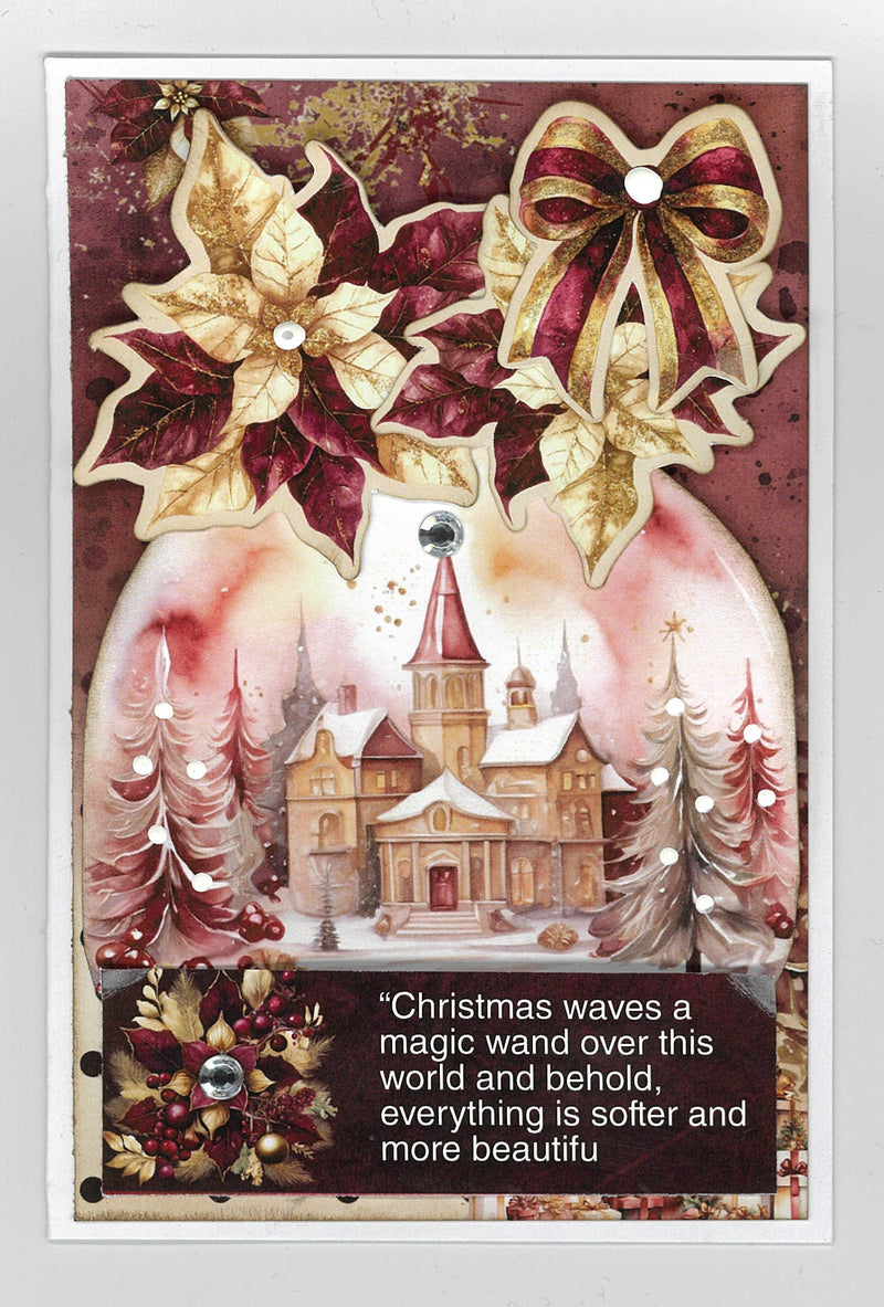 3Quarter Designs Sugarplum Wreath  6x4 Card Pack-10