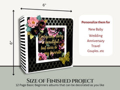 CrafTreat Scrapbook Blank Precut Album Base - Basic 6x6 - White and Ivory-5