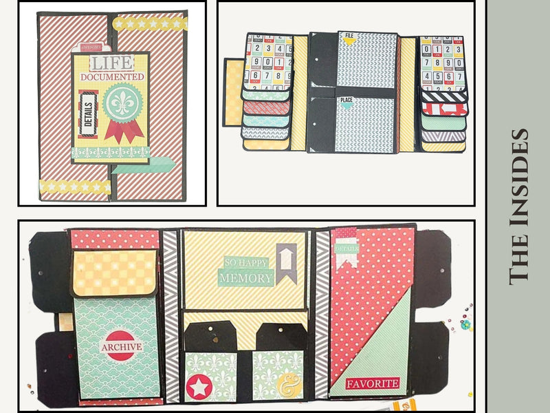 CrafTreat Scrapbook Blanks - Gate Fold Folio - Black Color-5