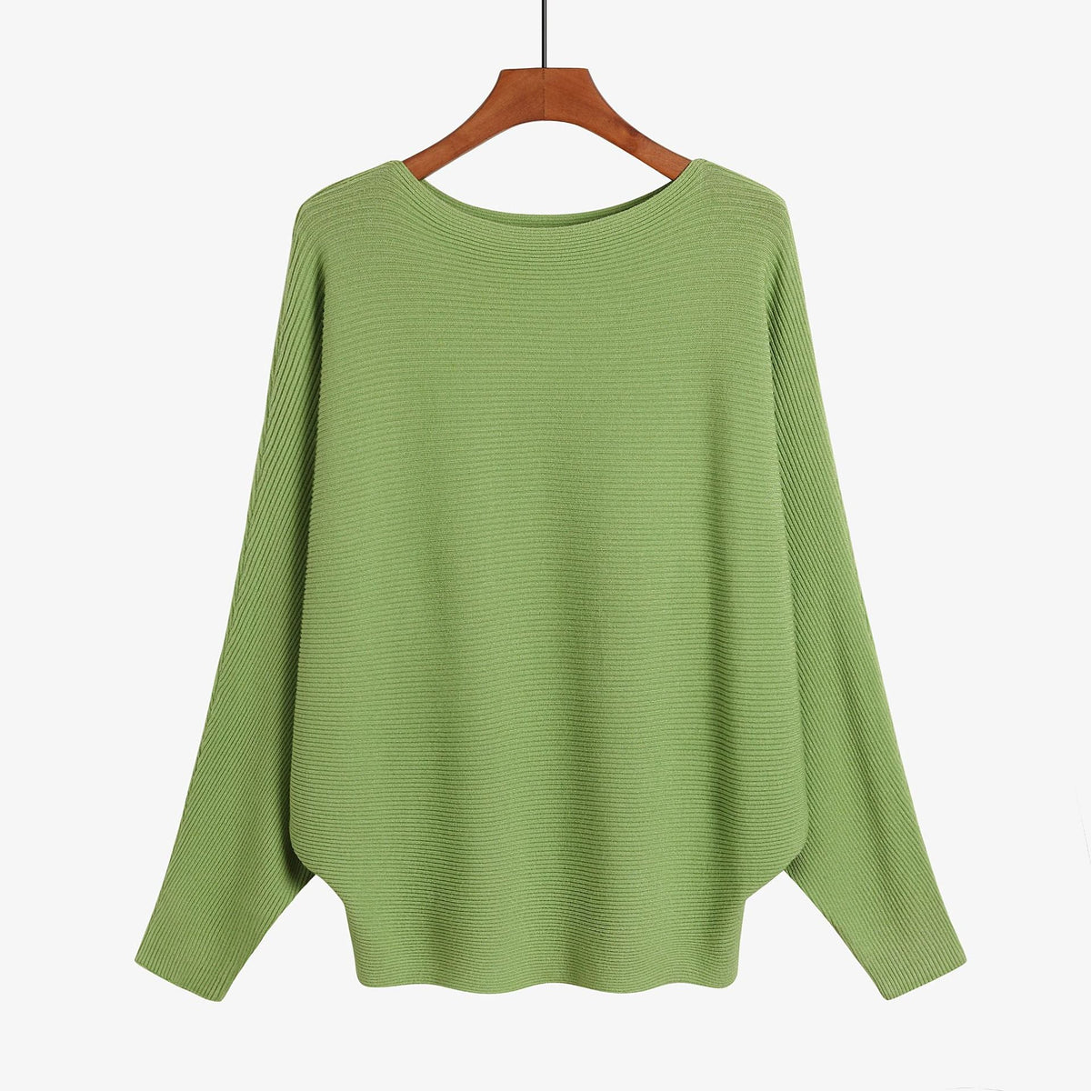 Women’s Halter Neck Batwing Knit Pullover Top – Stretchy Relaxed-Fit Casual Sweater-19