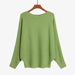 Women’s Halter Neck Batwing Knit Pullover Top – Stretchy Relaxed-Fit Casual Sweater-19