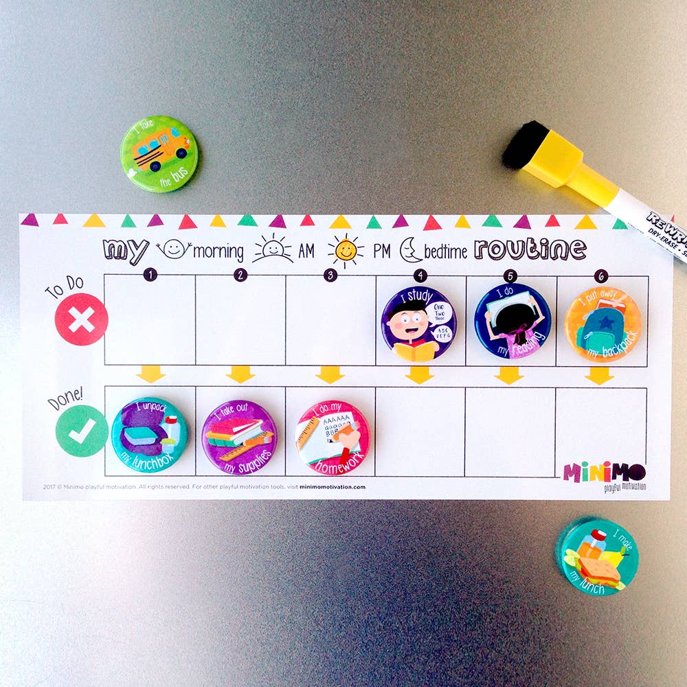 Minimo Playful Motivation - My Daily Routine board extension - Canadian Brand - Ages 3+-3