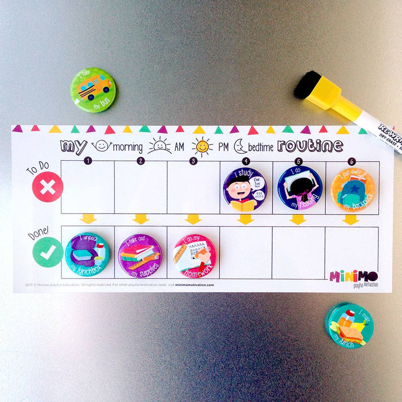 Minimo Playful Motivation - My Daily Routine board extension - Canadian Brand - Ages 3+-3