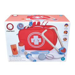 Mentari Toys Wooden My First Aid Kit - Pretend Play Doctor Set - Ages 3+-9