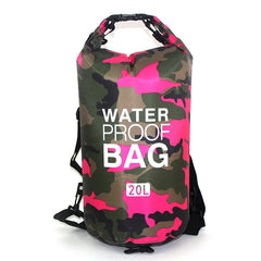 Outdoor Waterproof Bag Camouflage Polyester Double Shoulder Waterproof Bag Portable Beach Backpack-6