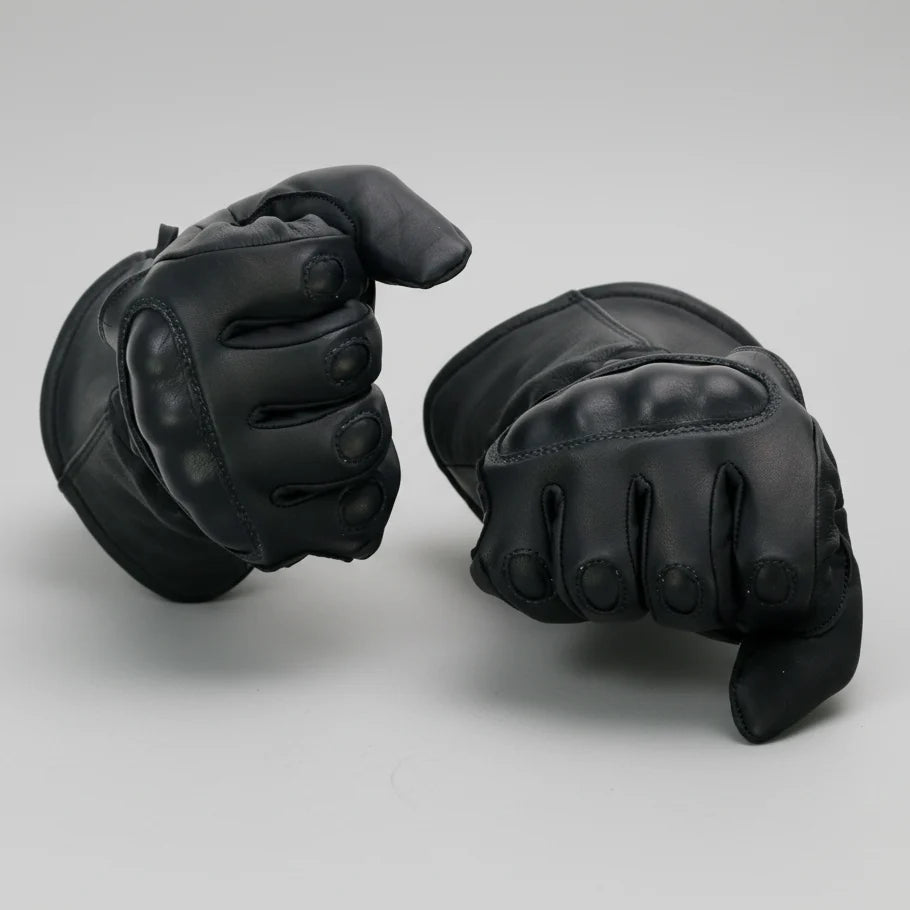 Open Road Men's Armored Gauntlet Leather Motorcycle Gloves-7