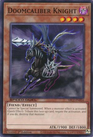 Doomcaliber Knight (SBC2-ENE04) - Speed Duel: Battle City Finals 1st Edition-1