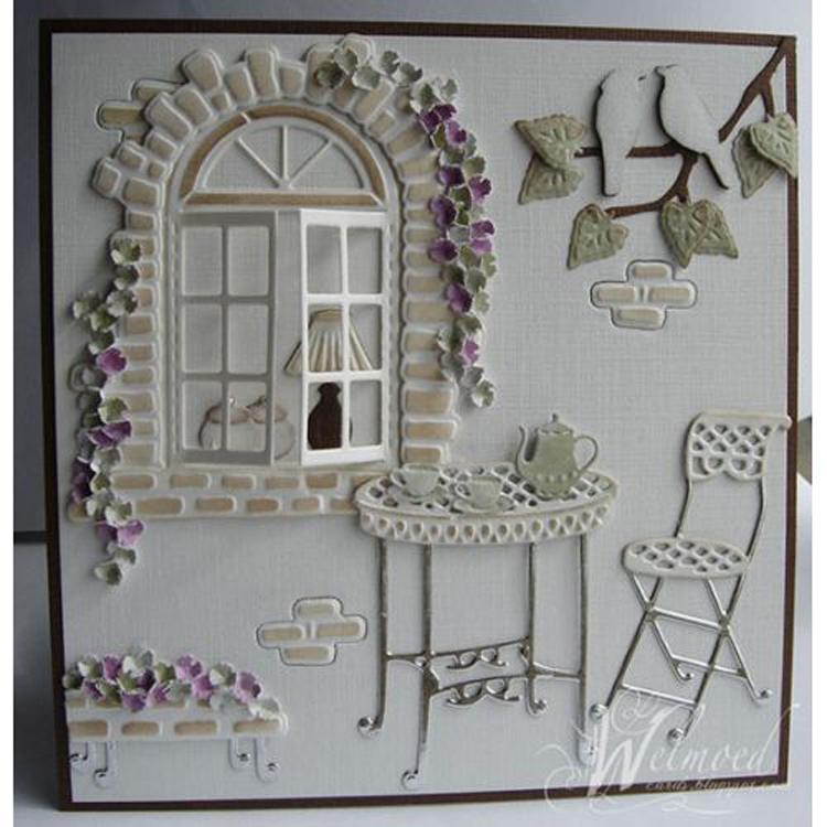 Joy! Crafts Cutting & Embossing Die -3D Fantasy Flower Border-2