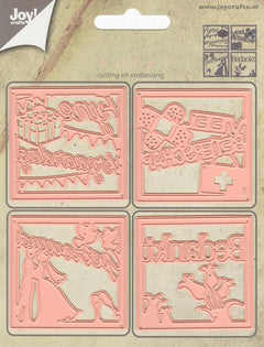 Joy! Crafts - Cut-Emboss-Deboss Die -Text Squares-1