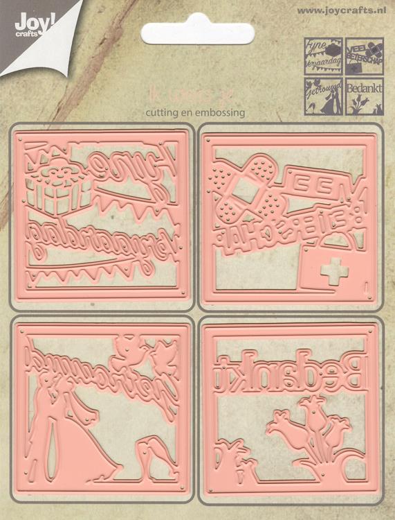 Joy! Crafts - Cut-Emboss-Deboss Die -Text Squares-1
