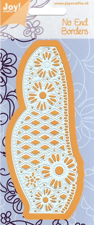 Joy Crafts Cut & Emboss Die - Edge With Carving & Flowers-1