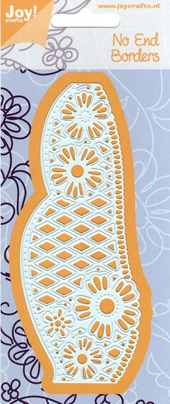 Joy Crafts Cut & Emboss Die - Edge With Carving & Flowers-1