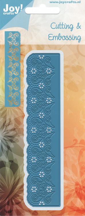 Joy Crafts Cut & Emboss Die - Border With Carving & Flowers-1