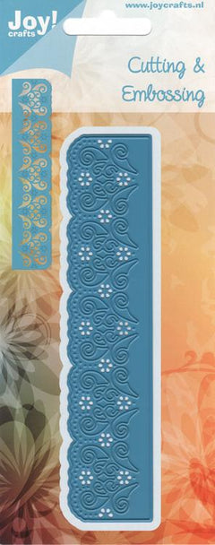 Joy Crafts Cut & Emboss Die - Border With Carving & Flowers-1