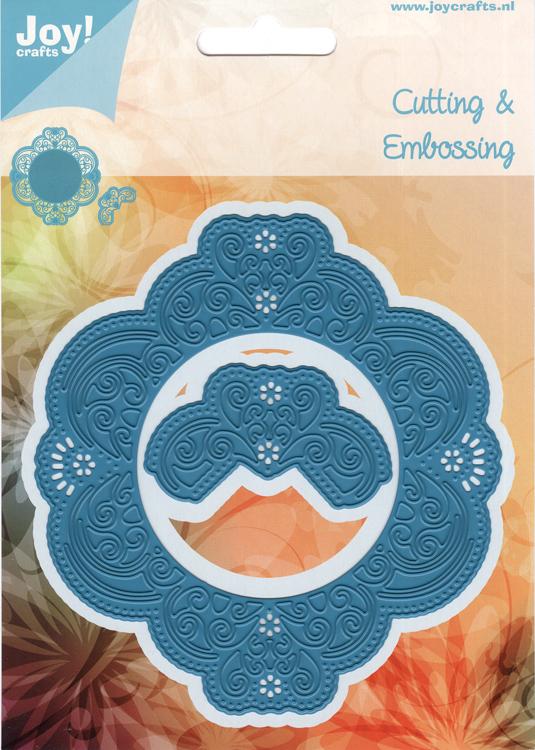 Joy Crafts - Cut & Emboss Die - Ornament With Carving & Flowers-1