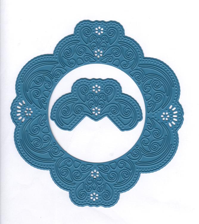 Joy Crafts - Cut & Emboss Die - Ornament With Carving & Flowers-2
