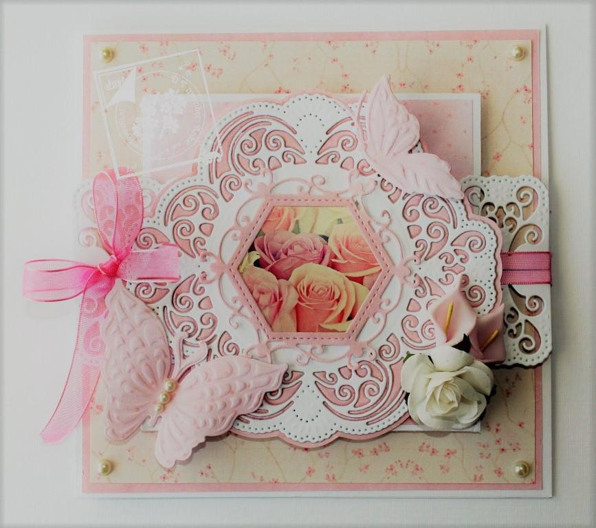 Joy Crafts - Cut & Emboss Die - Ornament With Carving & Flowers-3