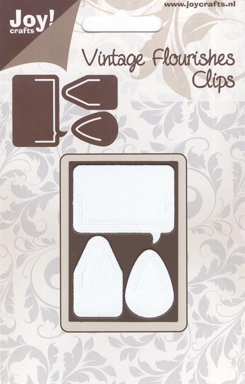 Joy Crafts Cutting die - Vintage Flourishes clips (3Pc)-1