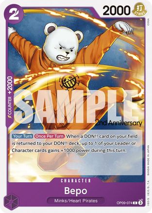 Bepo (OP09-074) - Emperors in the New World: 2nd Anniversary Tournament Cards