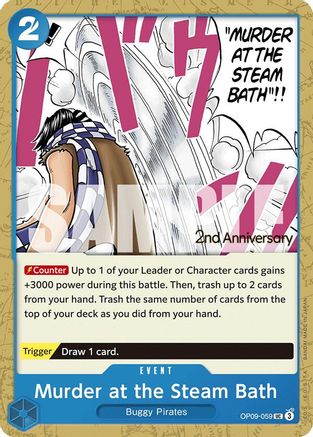 Murder at the Steam Bath (OP09-059) - Emperors in the New World: 2nd Anniversary Tournament Cards-1