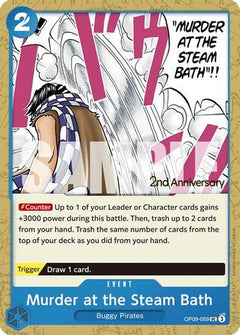 Murder at the Steam Bath (OP09-059) - Emperors in the New World: 2nd Anniversary Tournament Cards-1