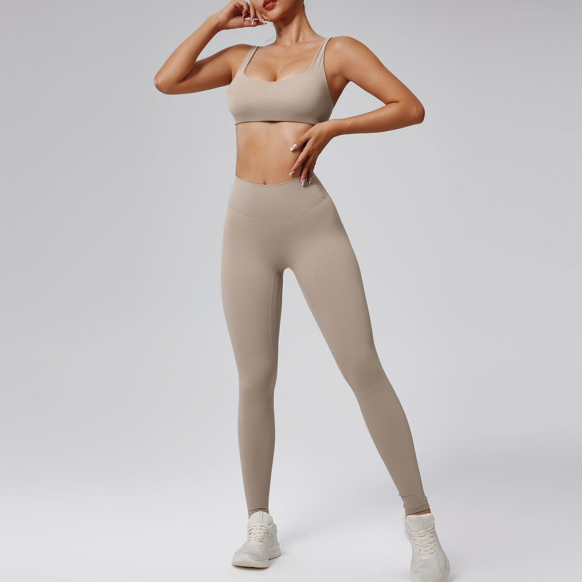 Women’s High-Waisted Quick-Dry Running Set – Two-Piece Sports & Workout Outfit-5