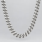 Men’s Gunmetal Stainless Steel Cuban Chain Necklace. Heavy-Duty Biker Style