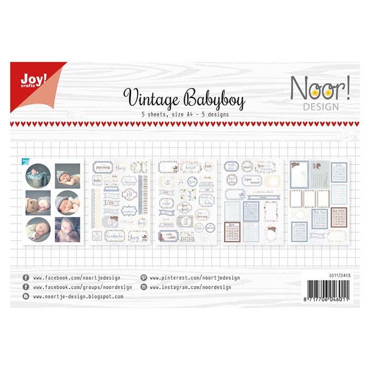 Joy! Crafts A4 Cutting Sheets Vintage Baby Girl (5 Sheets)-2