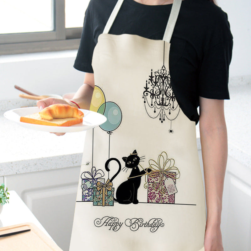 European and American cartoon cute cat apron-7