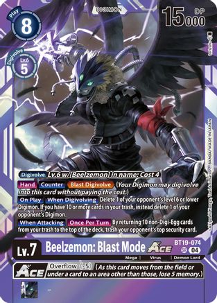 Beelzemon: Blast Mode ACE (BT19-074) - Release Special Booster 2.5 Foil-1