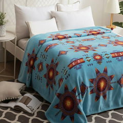 Star Burst Design Silk Touch Blanket-8