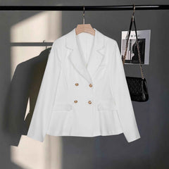 Women's High-End Double-Breasted Cropped Blazer-1