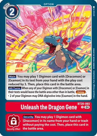 Unleash the Dragon Gene (BT20-093) - Release Special Booster 2.5-1