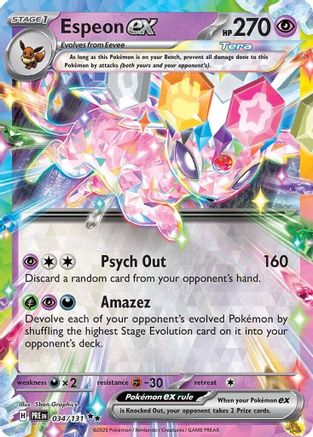 Espeon ex - 034/131 34 - SV Prismatic Evolutions Holofoil-1